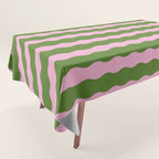 Wavy Retro Striped Pattern Tablecloth Gallery Image 1