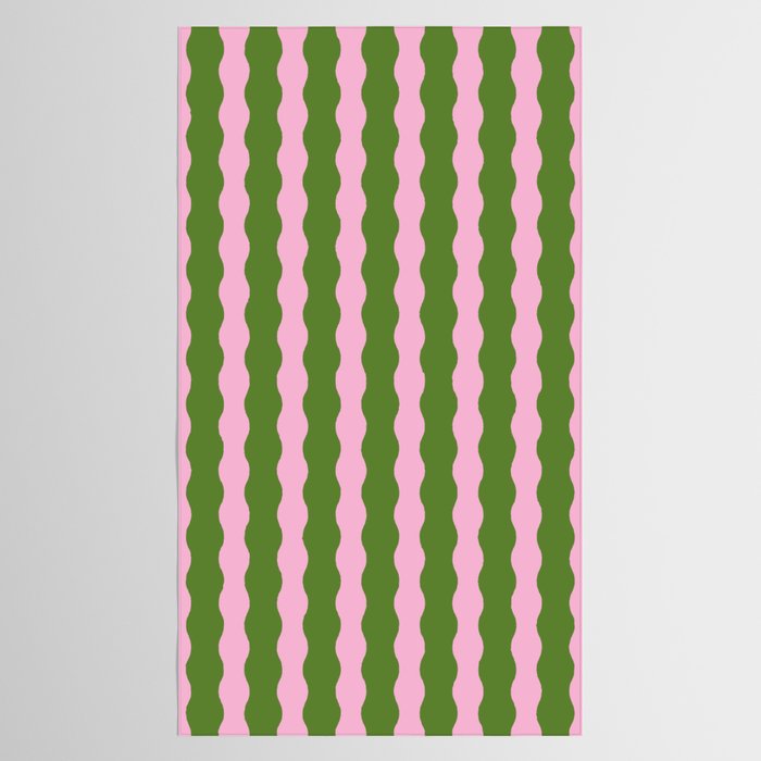 Wavy Retro Striped Pattern Tablecloth Gallery Image 2