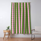 Wavy Retro Striped Pattern Window Curtain Gallery Image 5