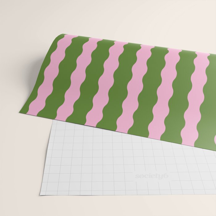Wavy Retro Striped Pattern Wrapping Paper Gallery Image 2