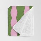 Wavy Retro Striped Pattern Throw Blanket Gallery Image 3