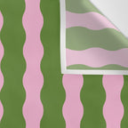 Wavy Retro Striped Pattern Wall Tapestry Gallery Image 3
