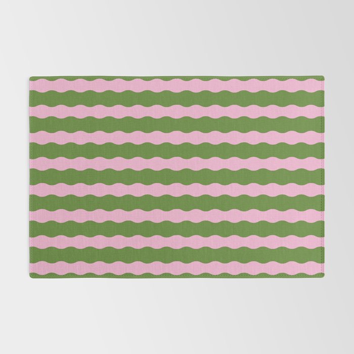 Wavy Retro Striped Pattern Rug Gallery Image 2