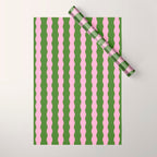 Wavy Retro Striped Pattern Wrapping Paper Gallery Image 1
