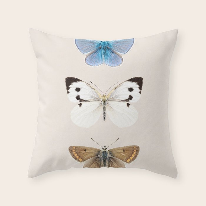 English Butterflies Throw Pillow Gallery Image 6