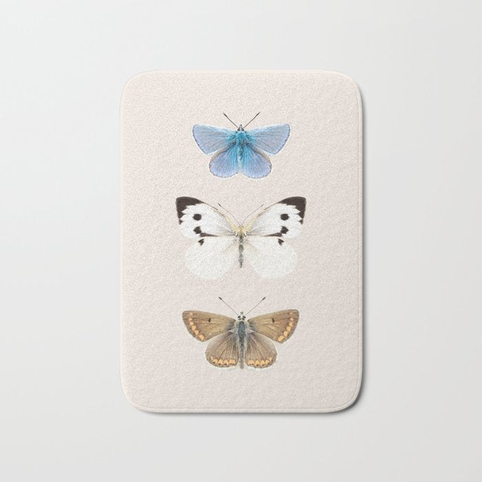 English Butterflies Bath Mat Gallery Image 1