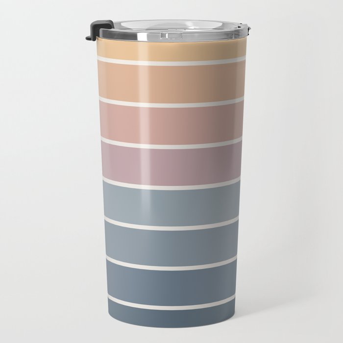Gradient Arch XXII Sunrise Mid Century Modern Rainbow Travel Mug Gallery Image 3
