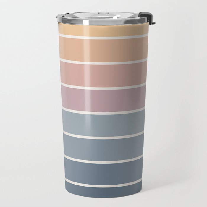 Gradient Arch XXII Sunrise Mid Century Modern Rainbow Travel Mug Gallery Image 2