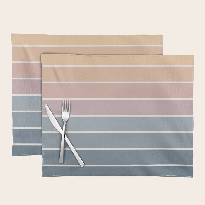 Gradient Arch XXII Sunrise Mid Century Modern Rainbow Placemat Gallery Image 1