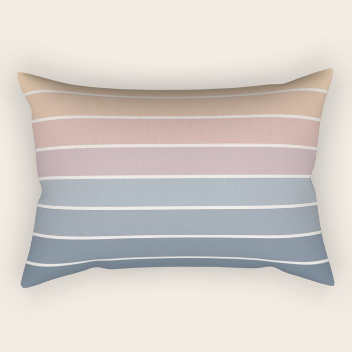 Gradient Arch XXII Sunrise Mid Century Modern Rainbow Rectangular Pillow Gallery Image 2