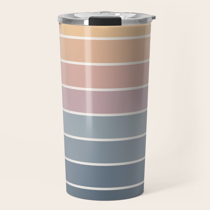 Gradient Arch XXII Sunrise Mid Century Modern Rainbow Travel Mug Gallery Image 1