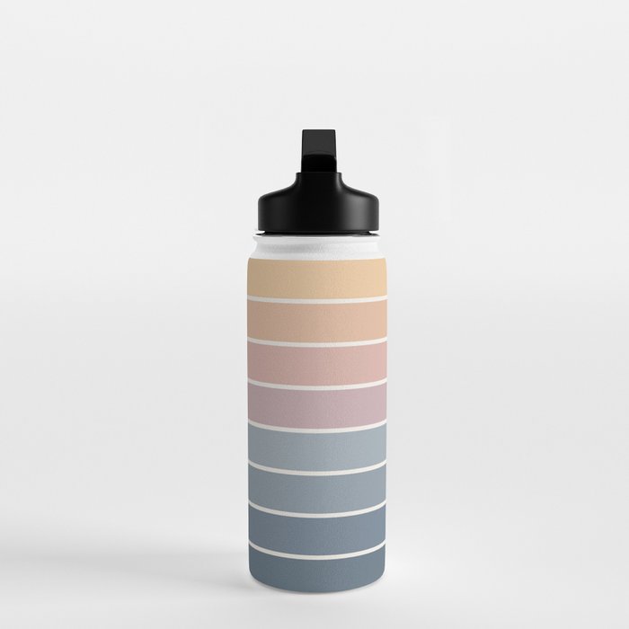 Gradient Arch XXII Sunrise Mid Century Modern Rainbow Water Bottle Gallery Image 3