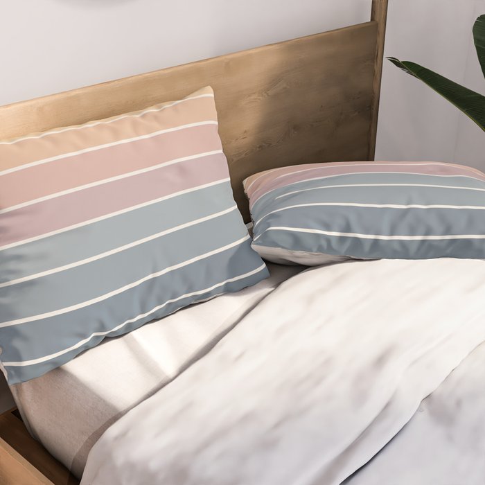 Gradient Arch XXII Sunrise Mid Century Modern Rainbow Pillow Sham Gallery Image 2