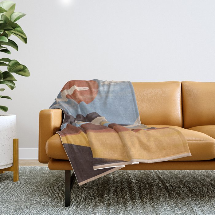 Abstract Art Landscape 63 Throw Blanket Gallery Image 1