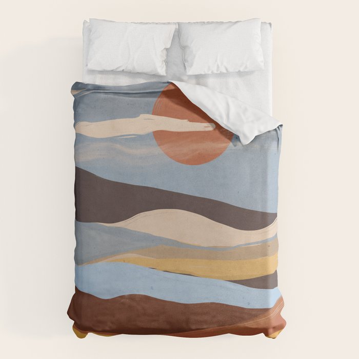 Abstract Art Landscape 63 Duvet Cover Gallery Image 6