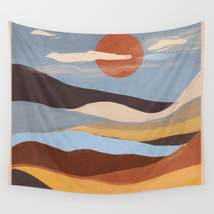 Abstract Art Landscape 63 Wall Tapestry Gallery Image 4