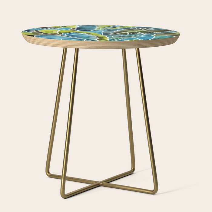Schismatoglottis Calyptrata - Teal Palette Side Table Gallery Image 1