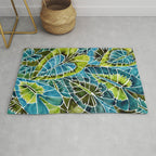 Schismatoglottis Calyptrata - Teal Palette Rug Gallery Image 1