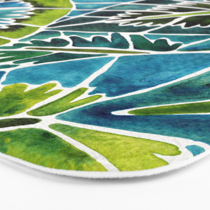 Schismatoglottis Calyptrata - Teal Palette Bath Mat Gallery Image 3
