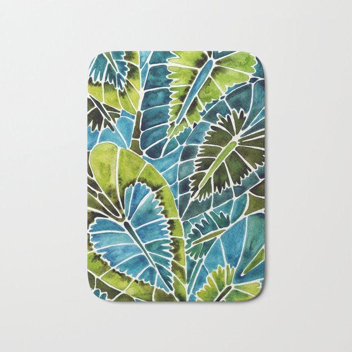 Schismatoglottis Calyptrata - Teal Palette Bath Mat Gallery Image 1