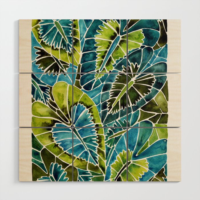 Schismatoglottis Calyptrata - Teal Palette Wood Wall Art Gallery Image 1