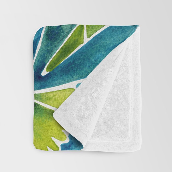 Schismatoglottis Calyptrata - Teal Palette Throw Blanket Gallery Image 3