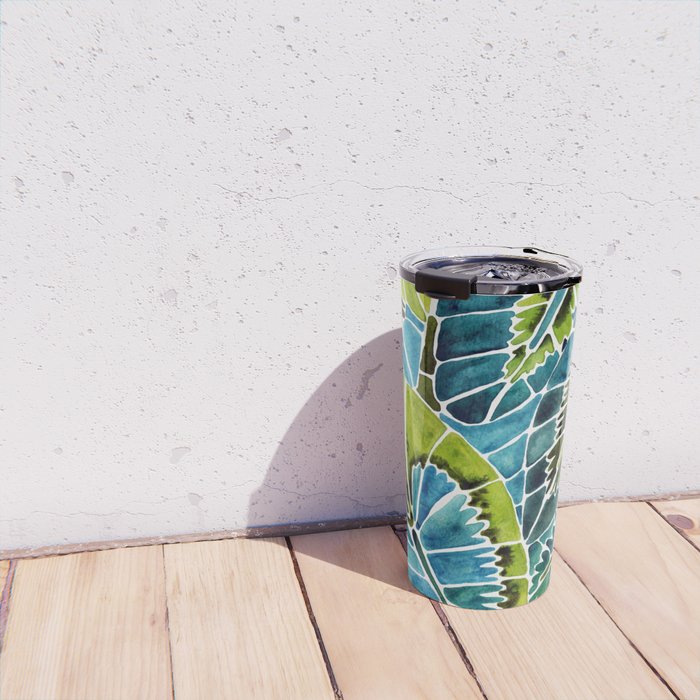 Schismatoglottis Calyptrata - Teal Palette Travel Mug Gallery Image 4