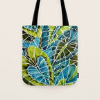 Schismatoglottis Calyptrata - Teal Palette Tote Bag Gallery Image 1