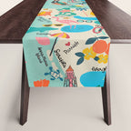 Florida State Beach Map Table Runner Gallery Image 1