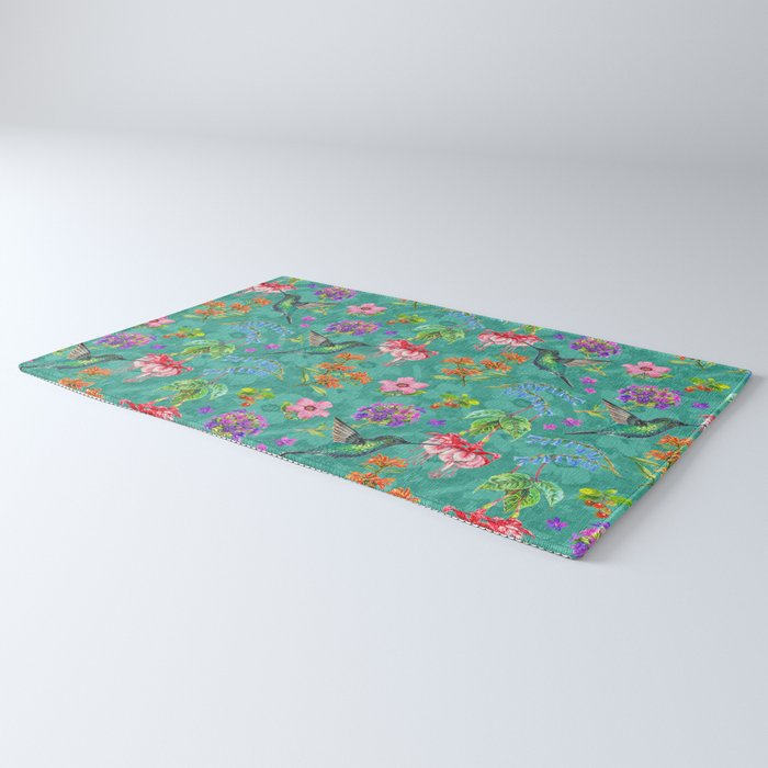 Floral Hummingbirds - BBG Rug Gallery Image 3