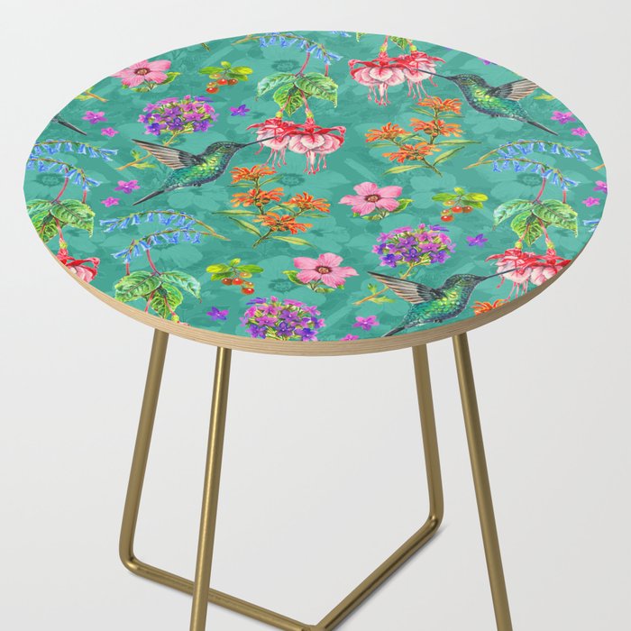 Floral Hummingbirds - BBG Side Table Gallery Image 2