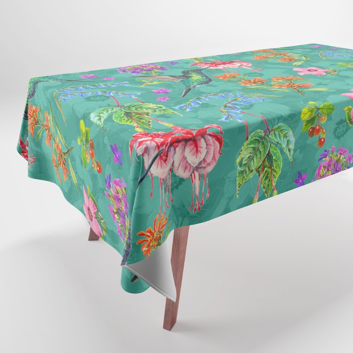 Floral Hummingbirds - BBG Tablecloth Gallery Image 1