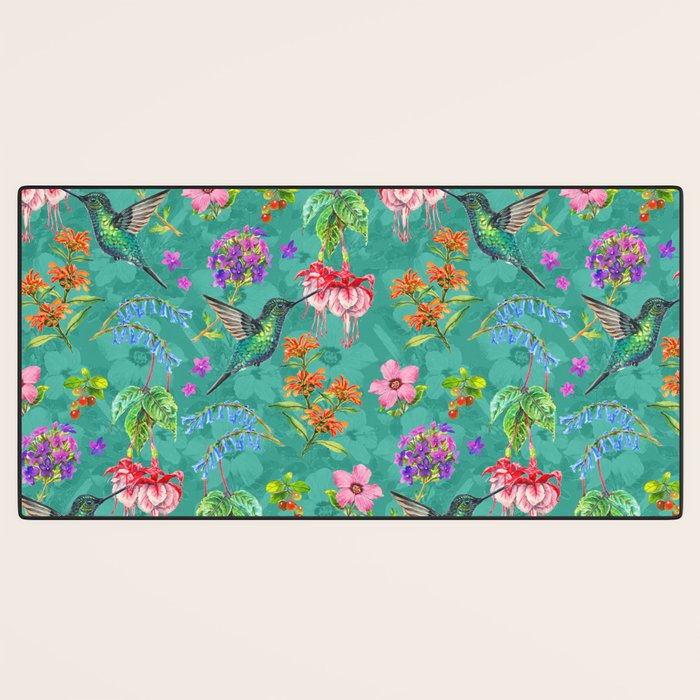 Floral Hummingbirds - BBG Desk Mat Gallery Image 3