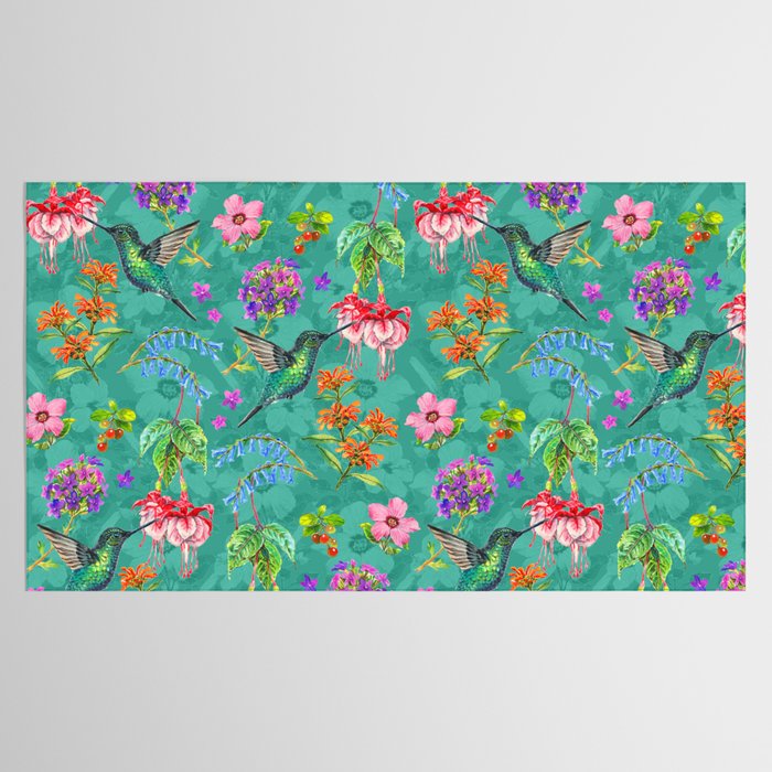 Floral Hummingbirds - BBG Tablecloth Gallery Image 2