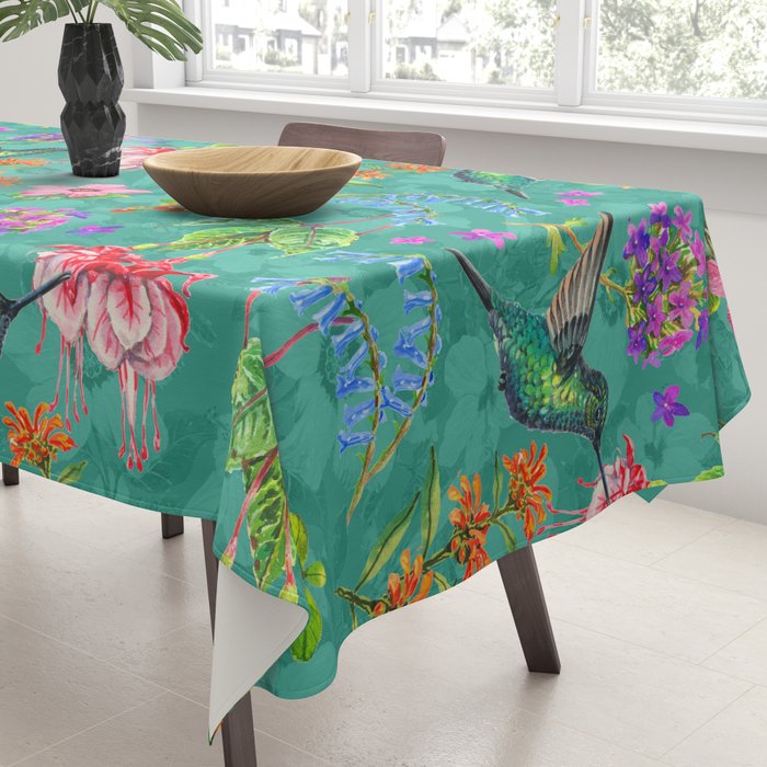Floral Hummingbirds - BBG Tablecloth Gallery Image 3