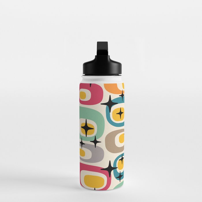 Retro Mid Century Modern Atomic Pattern 533 Googie Water Bottle Gallery Image 3
