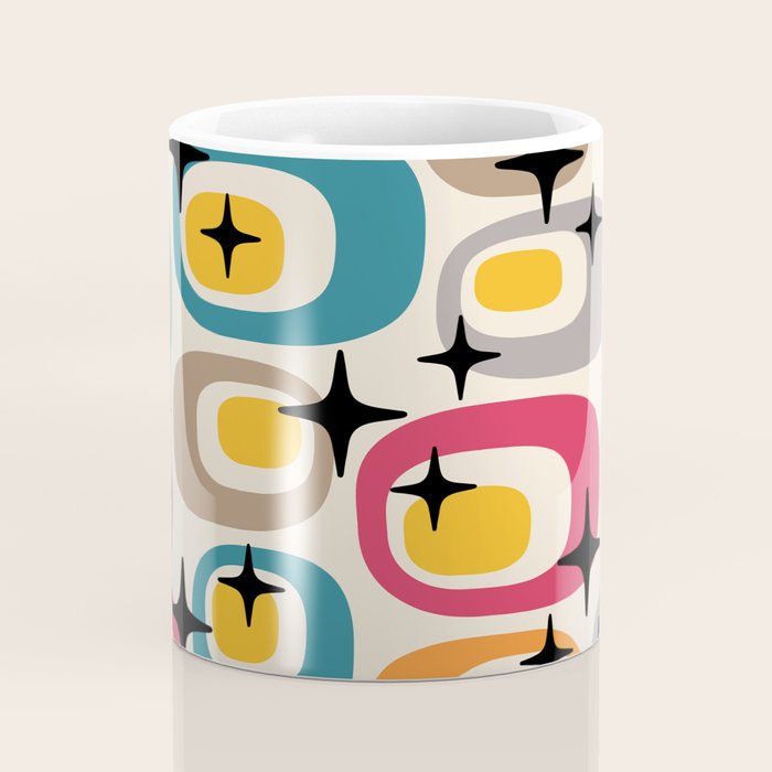 Retro Mid Century Modern Atomic Pattern 533 Googie Coffee Mug Gallery Image 4