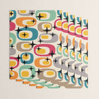 Retro Mid Century Modern Atomic Pattern 533 Googie Wrapping Paper Gallery Image 3