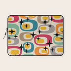 Retro Mid Century Modern Atomic Pattern 533 Googie Laptop Sleeve Gallery Image 1