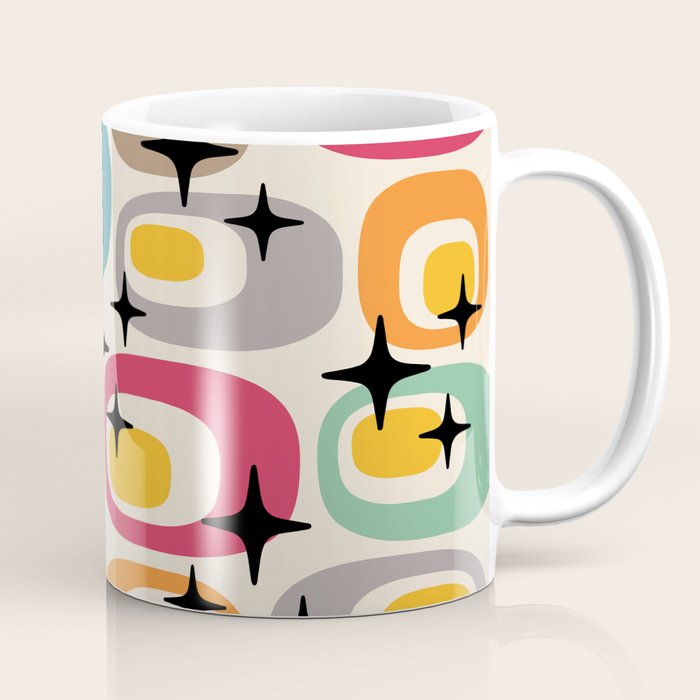 Retro Mid Century Modern Atomic Pattern 533 Googie Coffee Mug Gallery Image 1