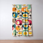 Retro Mid Century Modern Atomic Pattern 533 Googie Window Curtain Gallery Image 3