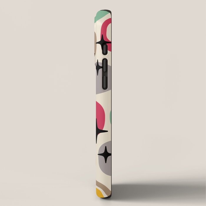 Retro Mid Century Modern Atomic Pattern 533 Googie iPhone Case Gallery Image 2
