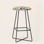 Retro Mid Century Modern Atomic Pattern 533 Googie Stool Gallery Image 1