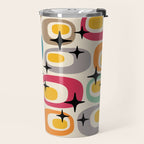 Retro Mid Century Modern Atomic Pattern 533 Googie Travel Mug Gallery Image 2