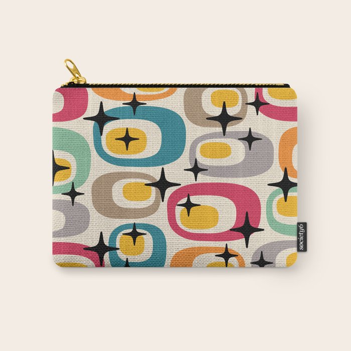 Retro Mid Century Modern Atomic Pattern 533 Googie Carry All Pouch Gallery Image 1