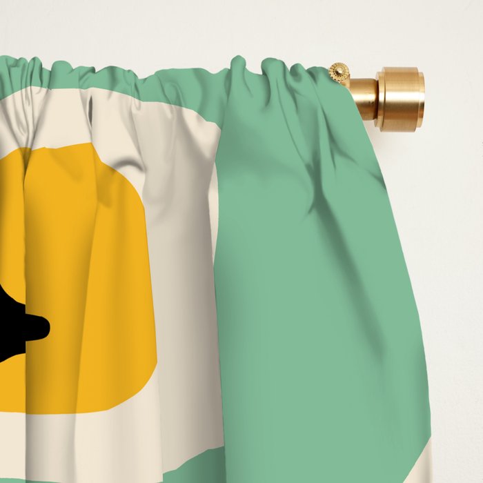 Retro Mid Century Modern Atomic Pattern 533 Googie Window Curtain Gallery Image 2