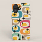 Retro Mid Century Modern Atomic Pattern 533 Googie iPhone Case Gallery Image 1