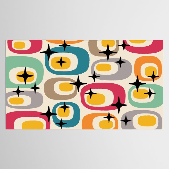 Retro Mid Century Modern Atomic Pattern 533 Googie Tablecloth Gallery Image 2