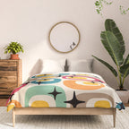 Retro Mid Century Modern Atomic Pattern 533 Googie Comforter Gallery Image 3