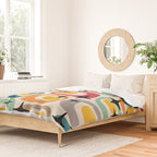 Retro Mid Century Modern Atomic Pattern 533 Googie Duvet Cover Gallery Image 2